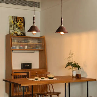 NUTIA Decorative Wood Sculpted Retro Pendant – view 2