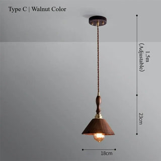 NUTIA Decorative Wood Sculpted Retro Pendant – view 6