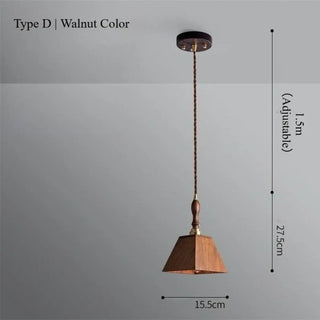 NUTIA Decorative Wood Sculpted Retro Pendant – view 4