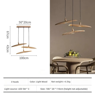 Suspension en bois – Lampe décorative en bois de style zen contemporain avec éclairage d'ambiance doux