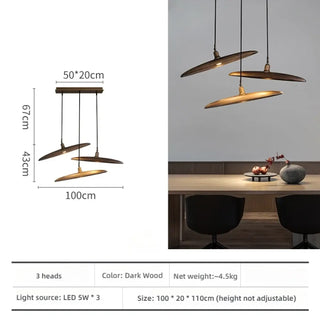 Suspension en bois – Lampe décorative en bois de style zen contemporain avec éclairage d'ambiance doux