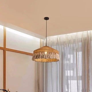 DARYTURE Decorative Rope Bohemian Modern Ceiling Light – view 9