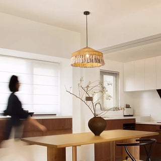 DARYTURE Decorative Rope Bohemian Modern Ceiling Light – view 1
