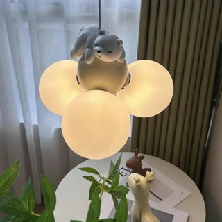 Soft glow cloud pendant lamp, kids bedroom ceiling hanging light fixture