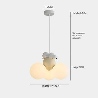 Children's Pendant Light – Cloud Shaped Light | Soft Glow Kids Bedroom Lamp