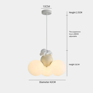 Cloud shaped kids pendant lamp, soft glow ceiling hanging bedroom light