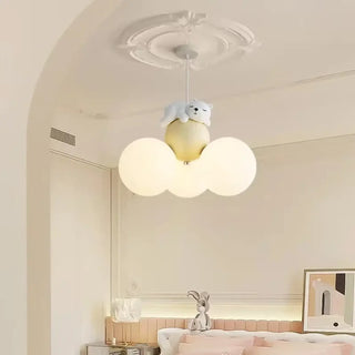 Cloud shaped pendant light, soft glow kids bedroom ceiling hanging lamp