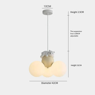 Children's Pendant Light – Cloud Shaped Light | Soft Glow Kids Bedroom Lamp