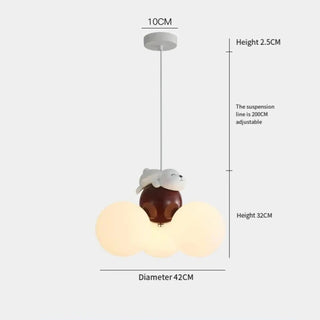 Children's Pendant Light – Cloud Shaped Light | Soft Glow Kids Bedroom Lamp