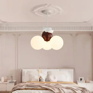 Children's cloud pendant light, soft glow bedroom ceiling hanging fixture