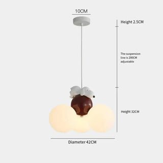 Children's Pendant Light – Cloud Shaped Light | Soft Glow Kids Bedroom Lamp