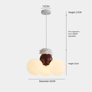 Children's Pendant Light – Cloud Shaped Light | Soft Glow Kids Bedroom Lamp