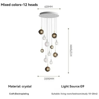 MAMUY High-Range Decorative Crystal Ceiling Light – view 6