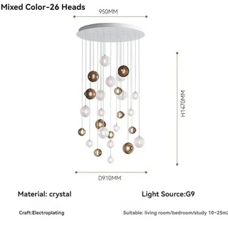 MAMUY High-Range Decorative Crystal Ceiling Light – view 9
