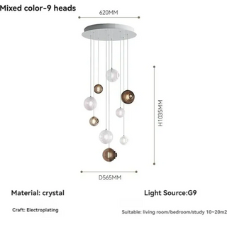 MAMUY High-Range Decorative Crystal Ceiling Light – view 8