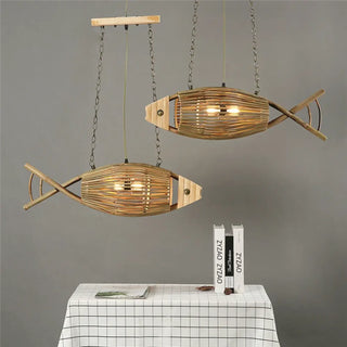 PALILE Decorative Rattan Fish Shape Pendant – view 2