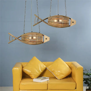 PALILE Decorative Rattan Fish Shape Pendant – view 3