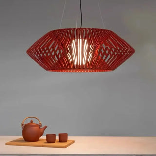 BIAJOUR Modern Openwork Wood Dining Room Ceiling Light – view 1