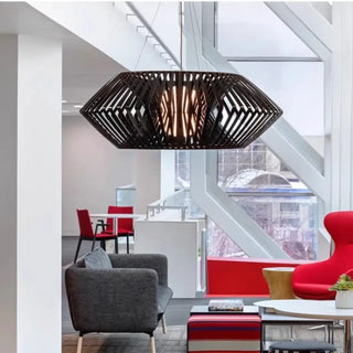 BIAJOUR Modern Openwork Wood Dining Room Ceiling Light – view 2