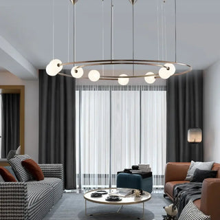 NORIA Aerial Ring Opal Spheres Ceiling Light – view 7