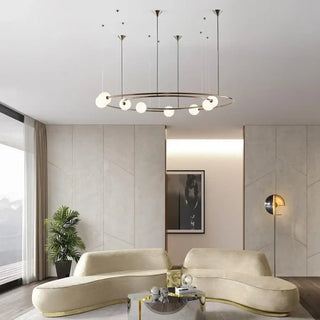 NORIA Aerial Ring Opal Spheres Ceiling Light – view 6