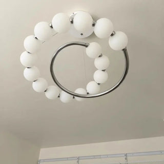 GAFETE Luminous Ring with White Globes Ceiling Light – view 6