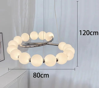 GAFETE Luminous Ring with White Globes Ceiling Light – view 9
