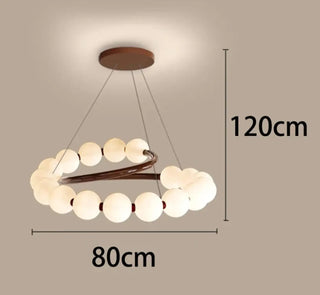 GAFETE Luminous Ring with White Globes Ceiling Light – view 7