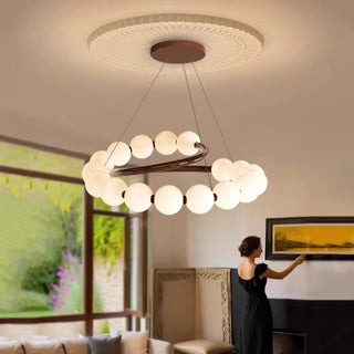 GAFETE Luminous Ring with White Globes Ceiling Light – view 4