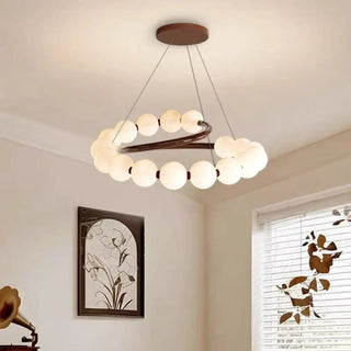 GAFETE Luminous Ring with White Globes Ceiling Light – view 3