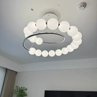 GAFETE Luminous Ring with White Globes Ceiling Light – view 1