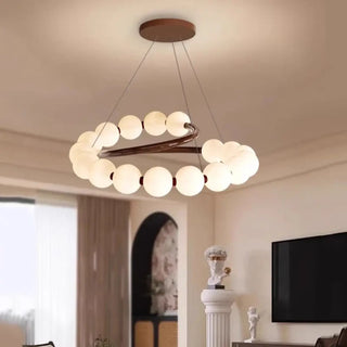 GAFETE Luminous Ring with White Globes Ceiling Light – view 2