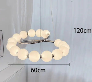 GAFETE Luminous Ring with White Globes Ceiling Light – view 8