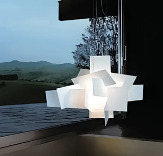 DILA Abstract White Geometric Art Ceiling Light – view 3
