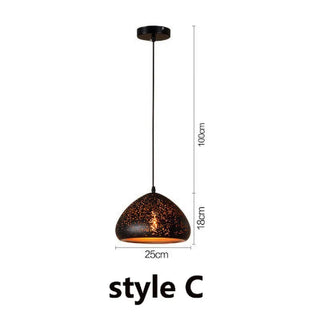 Artistic matte black pendant lamp, gold accent modern ceiling hanging light