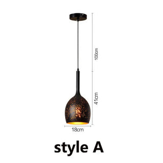 Matte black artistic pendant lamp, gold accents modern ceiling hanging light