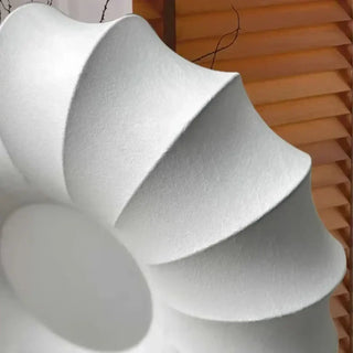 DUPLIED Elegant White Fabric and Wood Ceiling Light – view 2