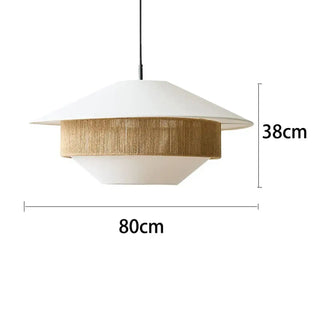 MYARITIA White Jute Natural Ambiance Elegant Ceiling Light – view 9