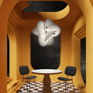 MONO White Sculpted Petals Modern Ceiling Light – view 2