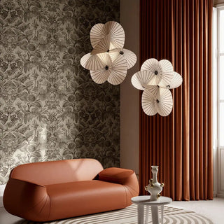 BIMMEKI White Fabric Fan Shape Elegant Ceiling Light – view 2