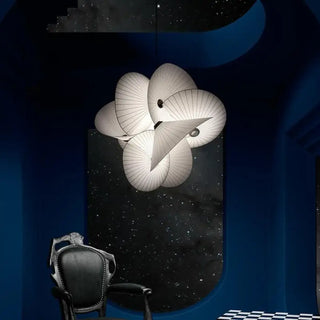 BIMMEKI White Fabric Fan Shape Elegant Ceiling Light – view 6