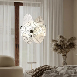 BIMMEKI White Fabric Fan Shape Elegant Ceiling Light – view 4