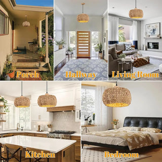 DEBASE Bohemian Vegetable Fibre Design Ceiling Light – view 5
