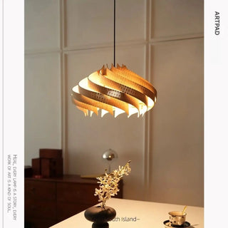 GENESE Elegant Soft Wood Ceiling Light – view 9