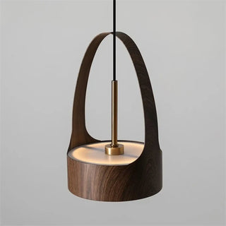 BIGAS Modern Wood with Cylindrical Elegant Shade Ceiling Light – view 7