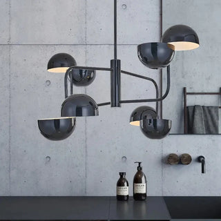 BOULLIRE Chrome Mirror Bowl Ceiling Light – view 4
