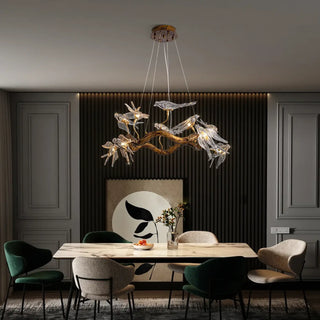 BRANCE Gilded Branch with Glass Birds Ceiling Light – view 1