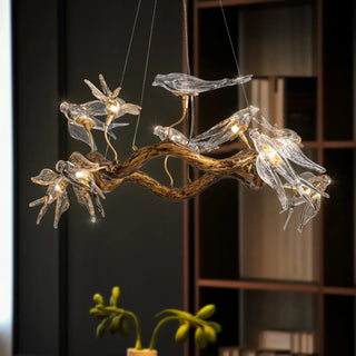 BRANCE Gilded Branch with Glass Birds Ceiling Light – view 4