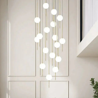 CASCWHT Elegant Cascade with White Balls Ceiling Light – view 4