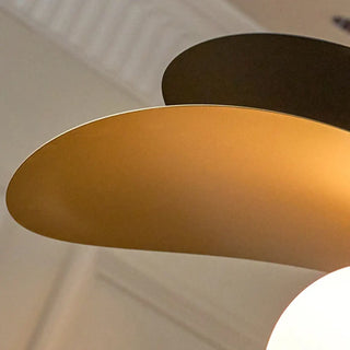 CORDIG Contemporary Black and Golden with White Globe Ceiling Light – view 5